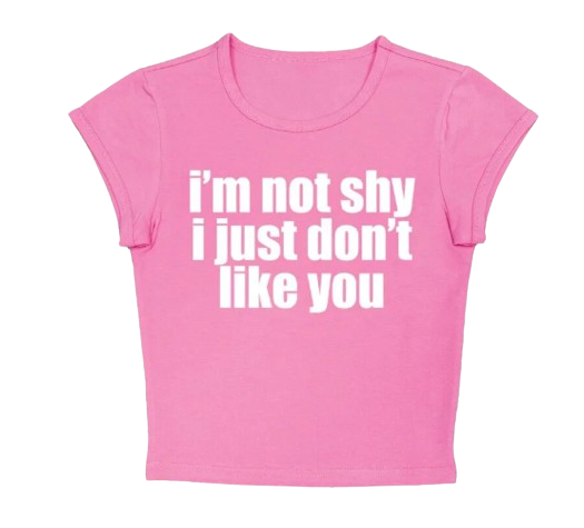 Im Not Shy I Just Dont Like You Baby Tee